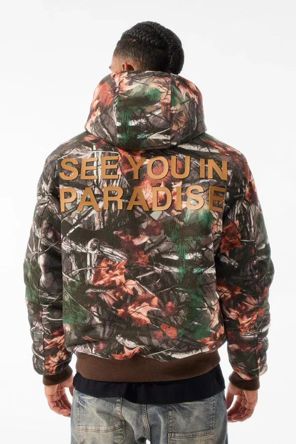 JORDAN CRAIG SEE YOU IN PARADISE HOODED WORK JACKET MULTI COLORS