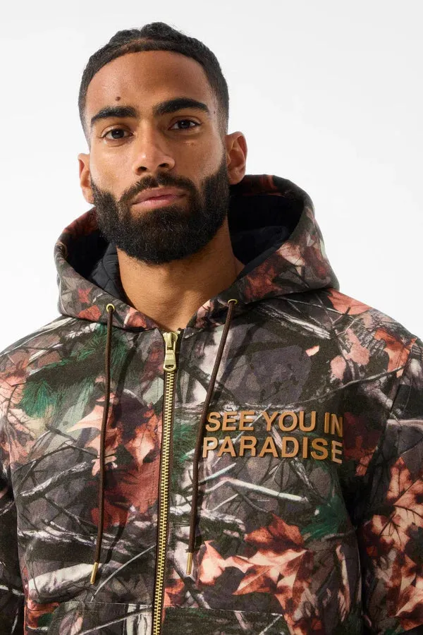 JORDAN CRAIG SEE YOU IN PARADISE HOODED WORK JACKET MULTI COLORS