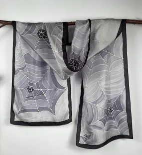 “Just the Web" - Hand-dyed Silk Scarf - $145