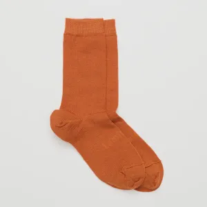 Lamington Sienna Rust Merino Crew Socks