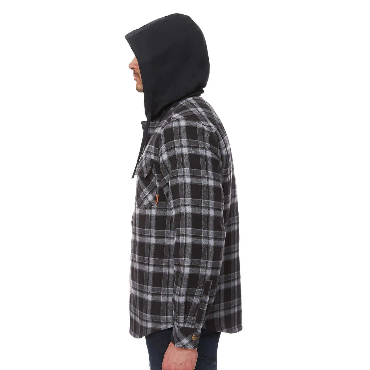 Legendary Outfitters Men’s Plaid Insulated Casual Hooded Shirt Jacket