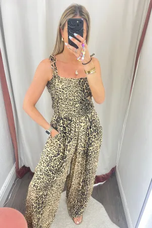 Leopard print jumpsuit