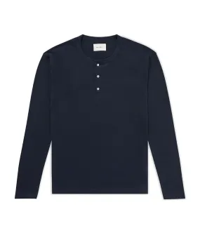 Long Sleeve Henley - Navy