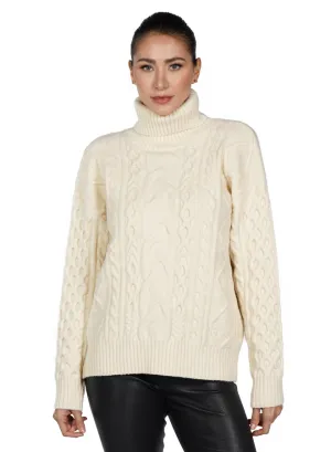 Love Token Ivory Cable Turtleneck