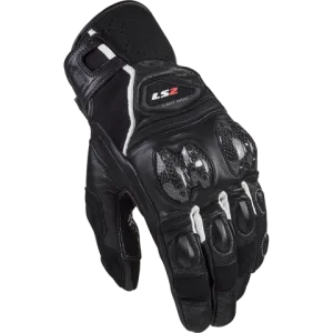 Ls2 Spark 2 Leather Man Gloves Black White