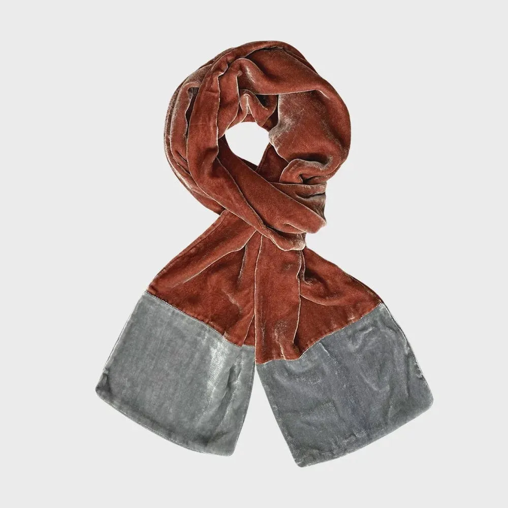 Lua Velvet Two Tone Scarf (many colours)