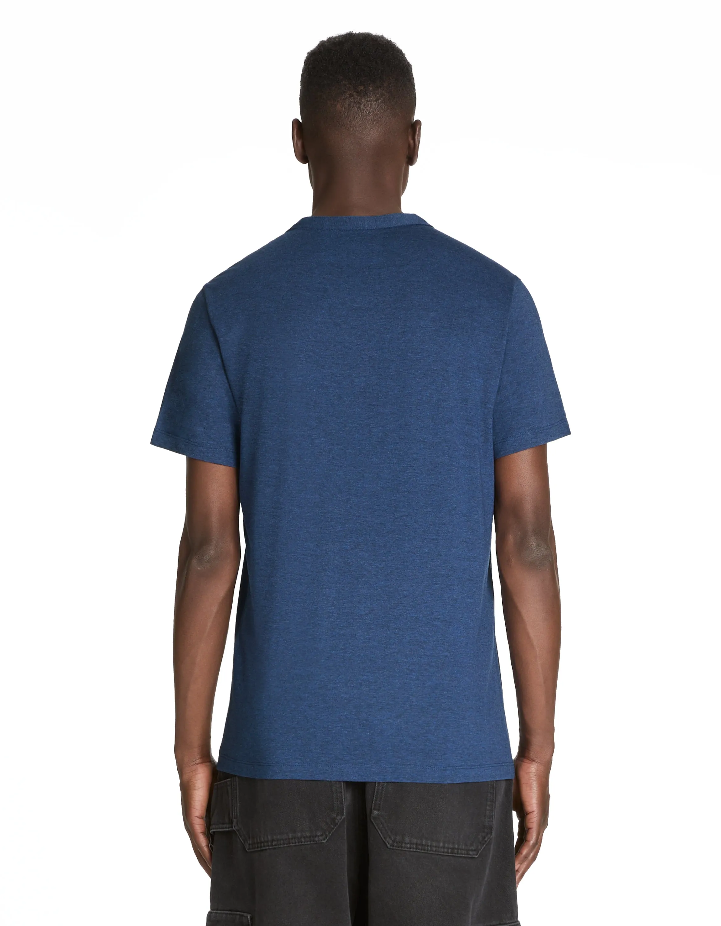 Men - Knitted - T-Shirt - Short sleeves - Henley collar