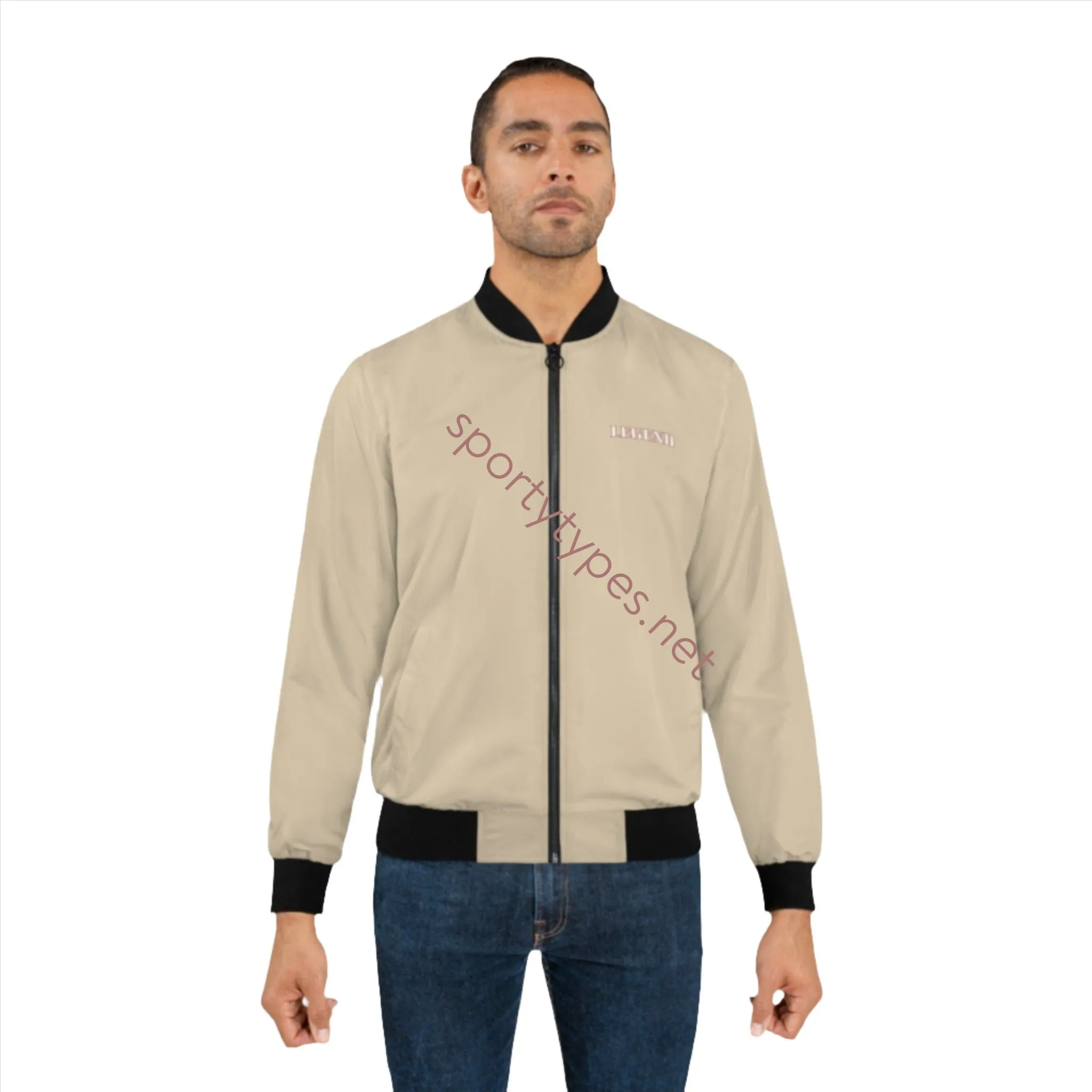 Men's Beige Legend Bomber Jacket