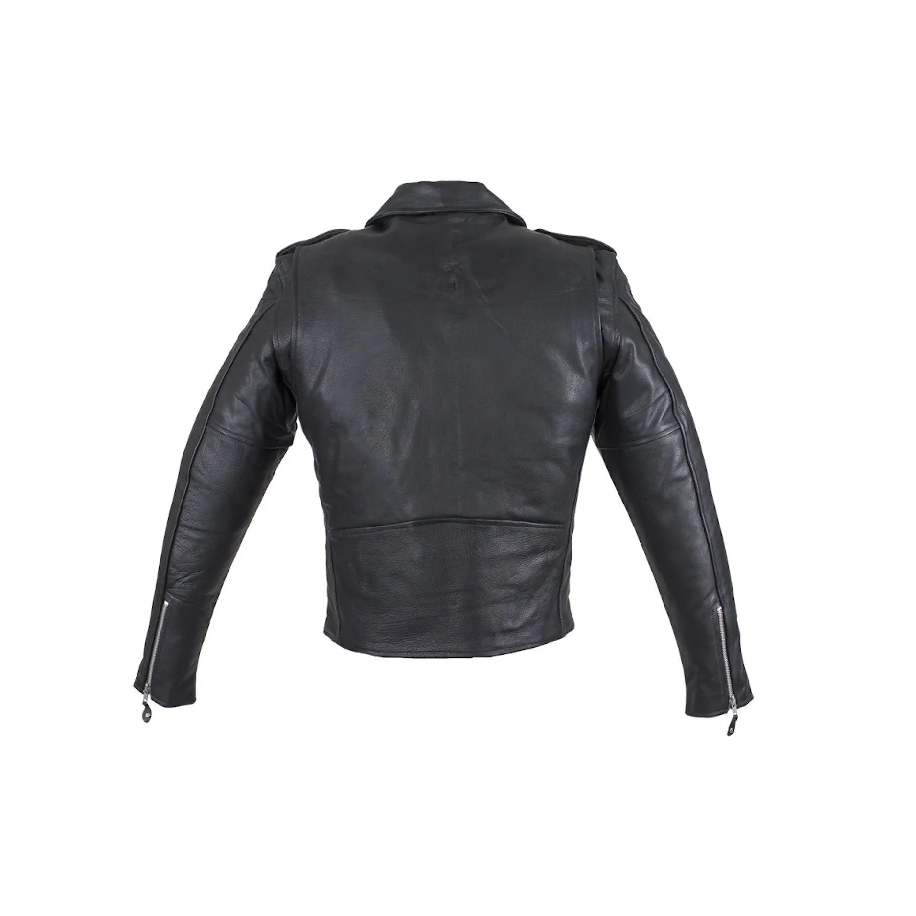 Men's Classic Patrol Style Motorcycle Jacket Solid Back