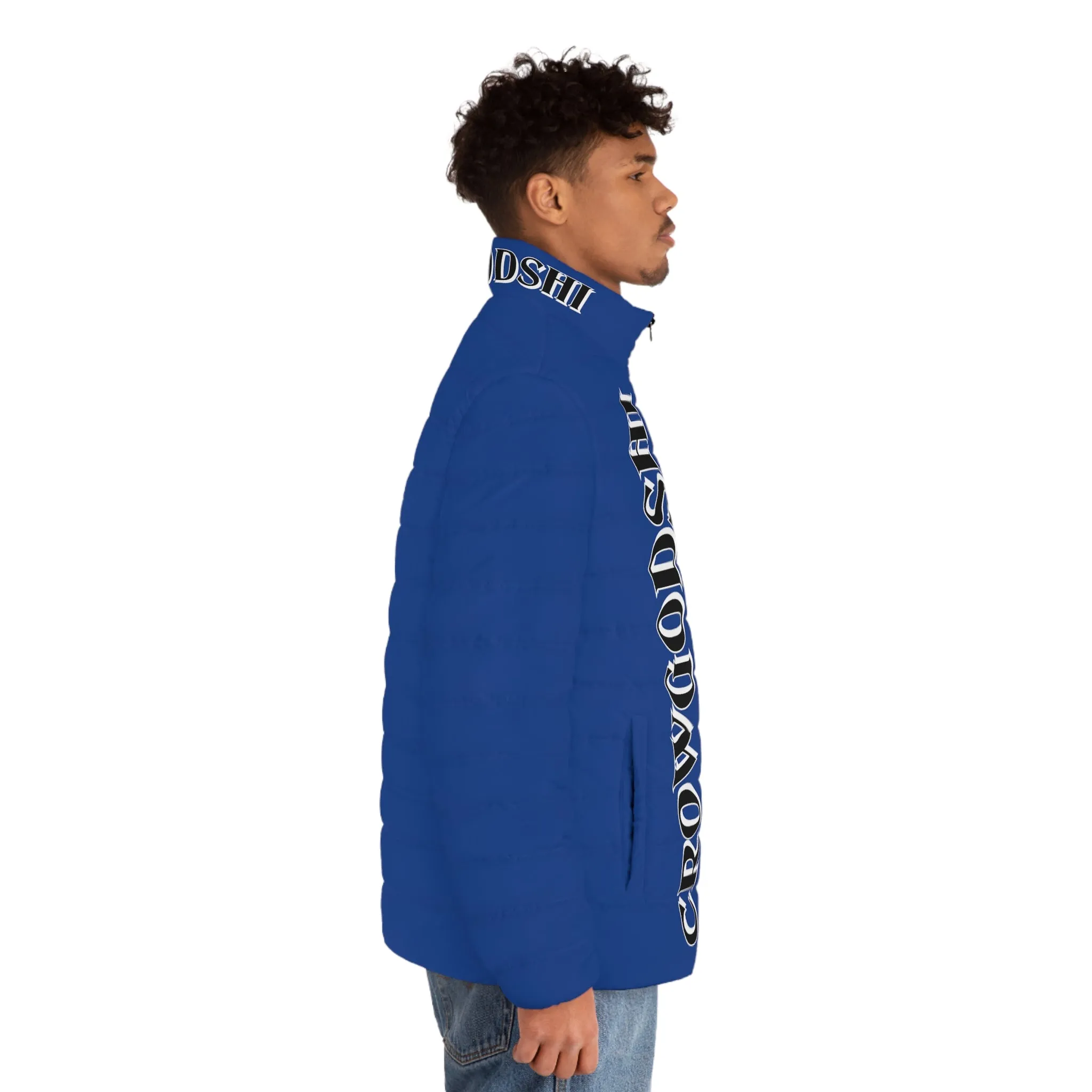 Men's CROWGODSHI Puffer Jacket, BLUE