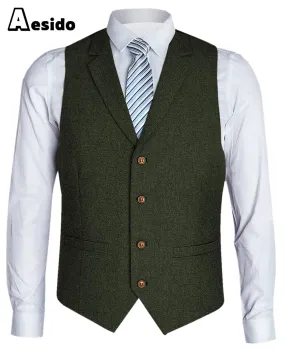 Men‘s Single Breasted Notch Lapel Waistcoat