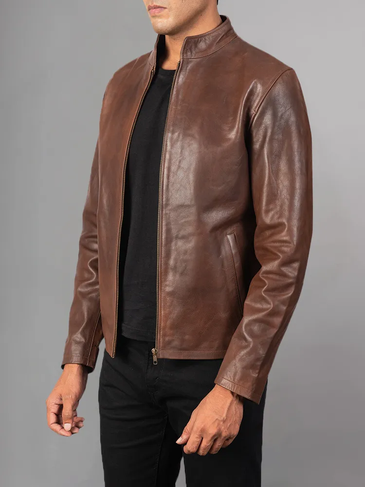 Men's Stylish Superb Real Genuine Leather Bomber Biker Jacket