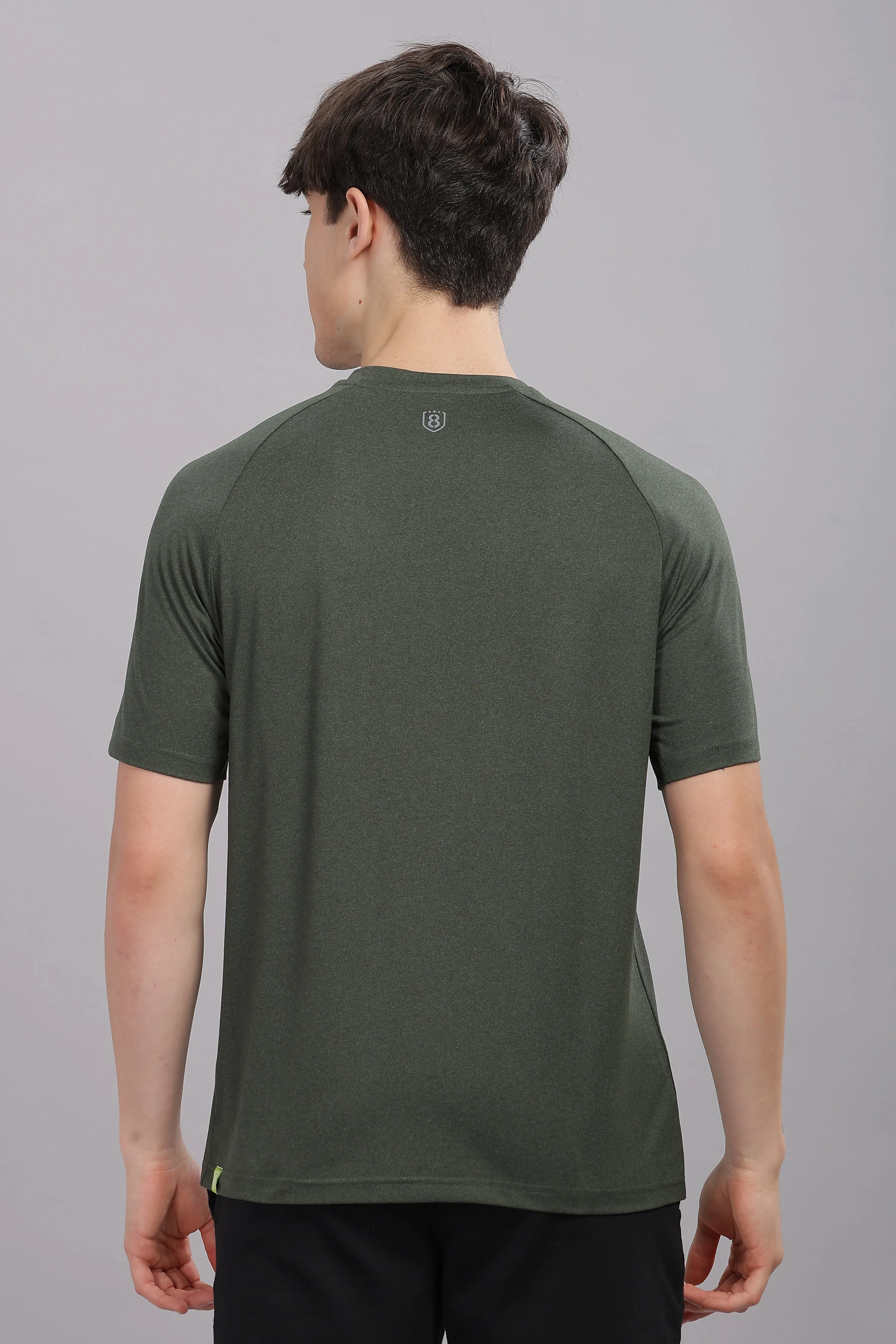 Men's Super Comfy raglan sleeve casual T shirt with chest pocket  (OLIVE)