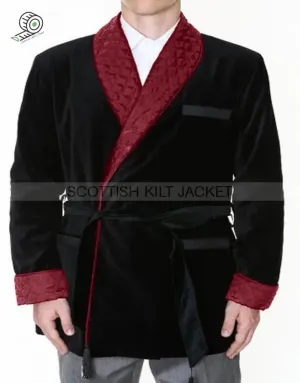 Men's Velvet Quilted Evening Jacket