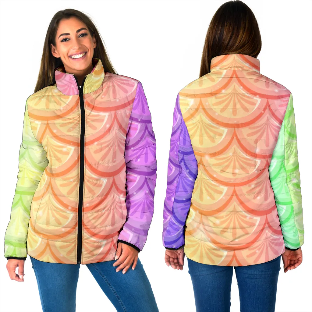 Mermaid Scales Women's Padded Jacket