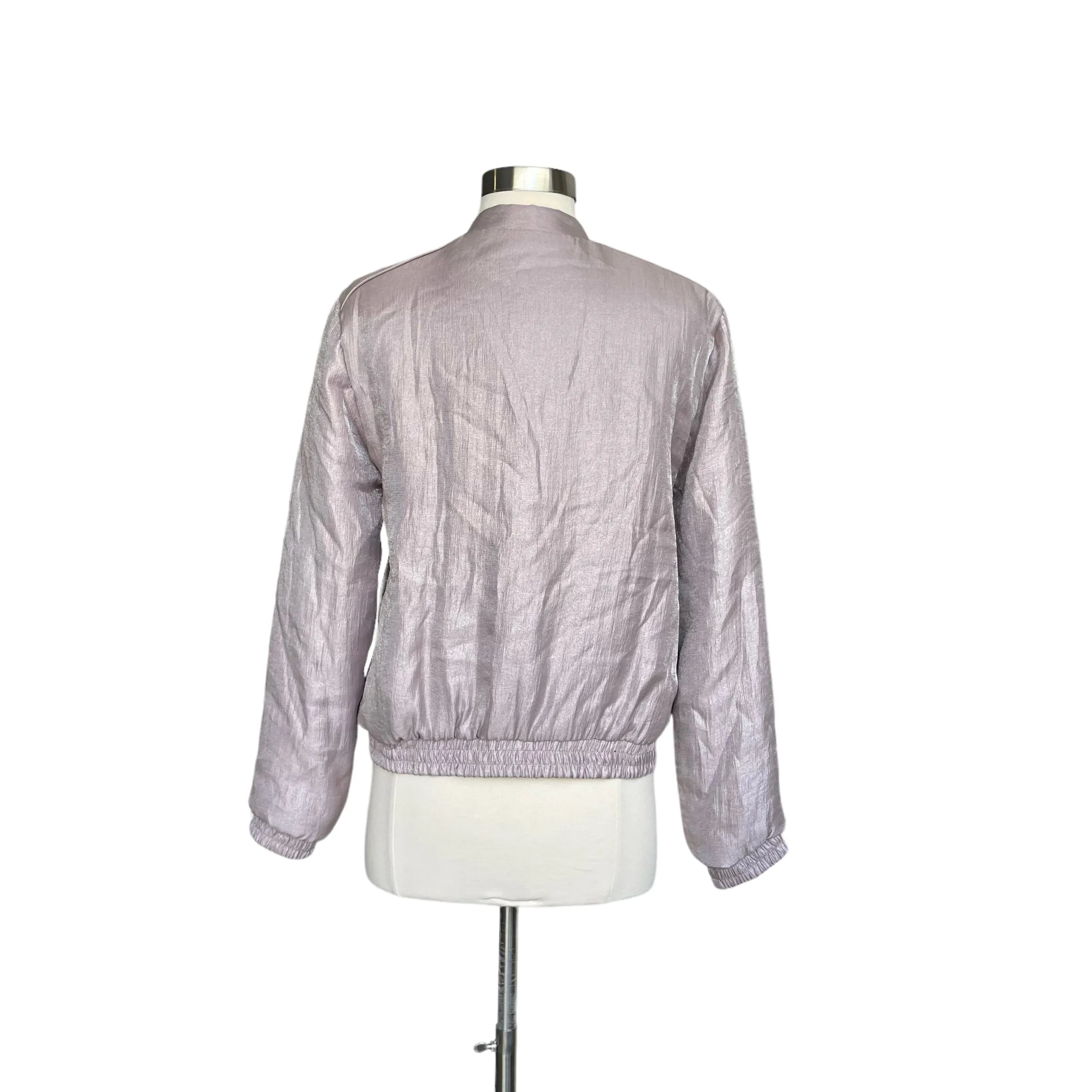 Metallic Pink Bomber Jacket - M