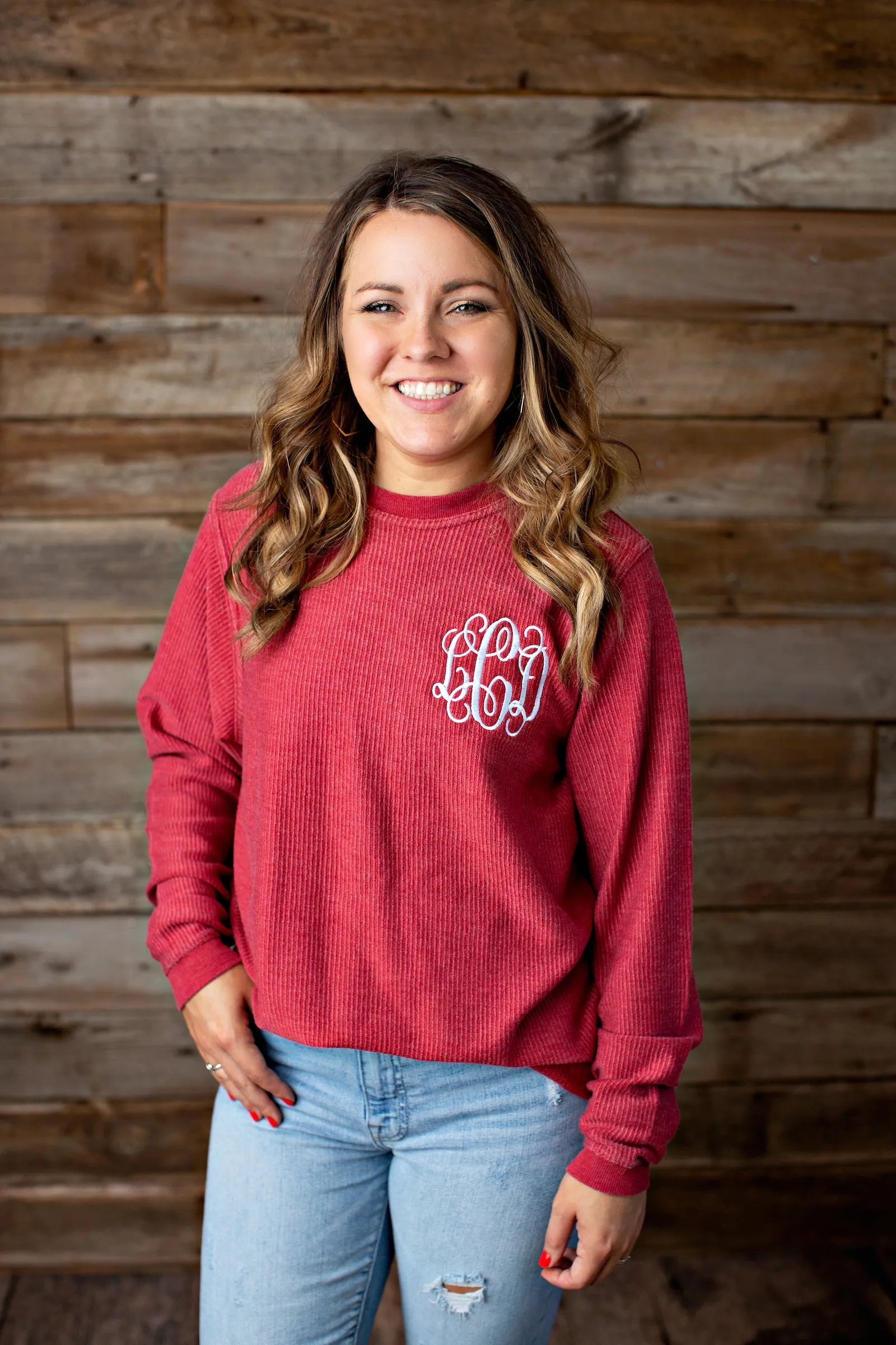 Monogrammed Lightweight Corduroy Sweater Pullover - 2020