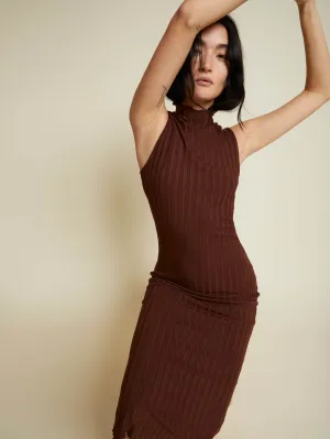 Nation LTD - Linda Turtleneck Tank Dress in Pinot Noir