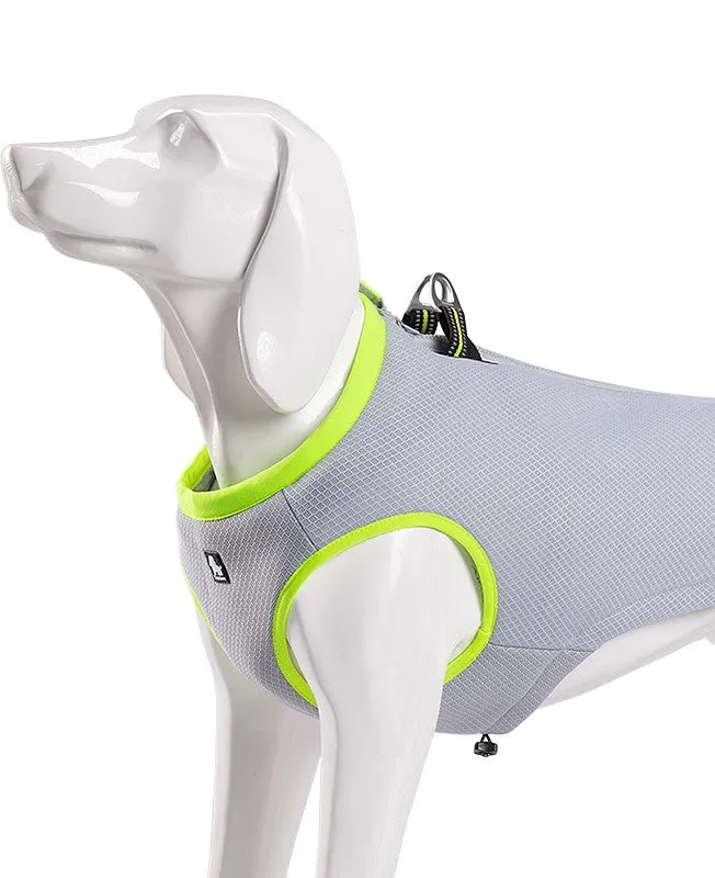 Neon Yellow XL Dog Cooling Vest with Adjustable Zippers