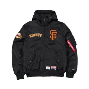 New Era Alpha Industries San Francisco Giants Bomber Jacket - Black