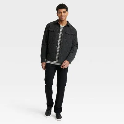 New - Goodfellow & Co Men's Zip-Up Winter Lightweight Fabric Onion-Quilted Jacket