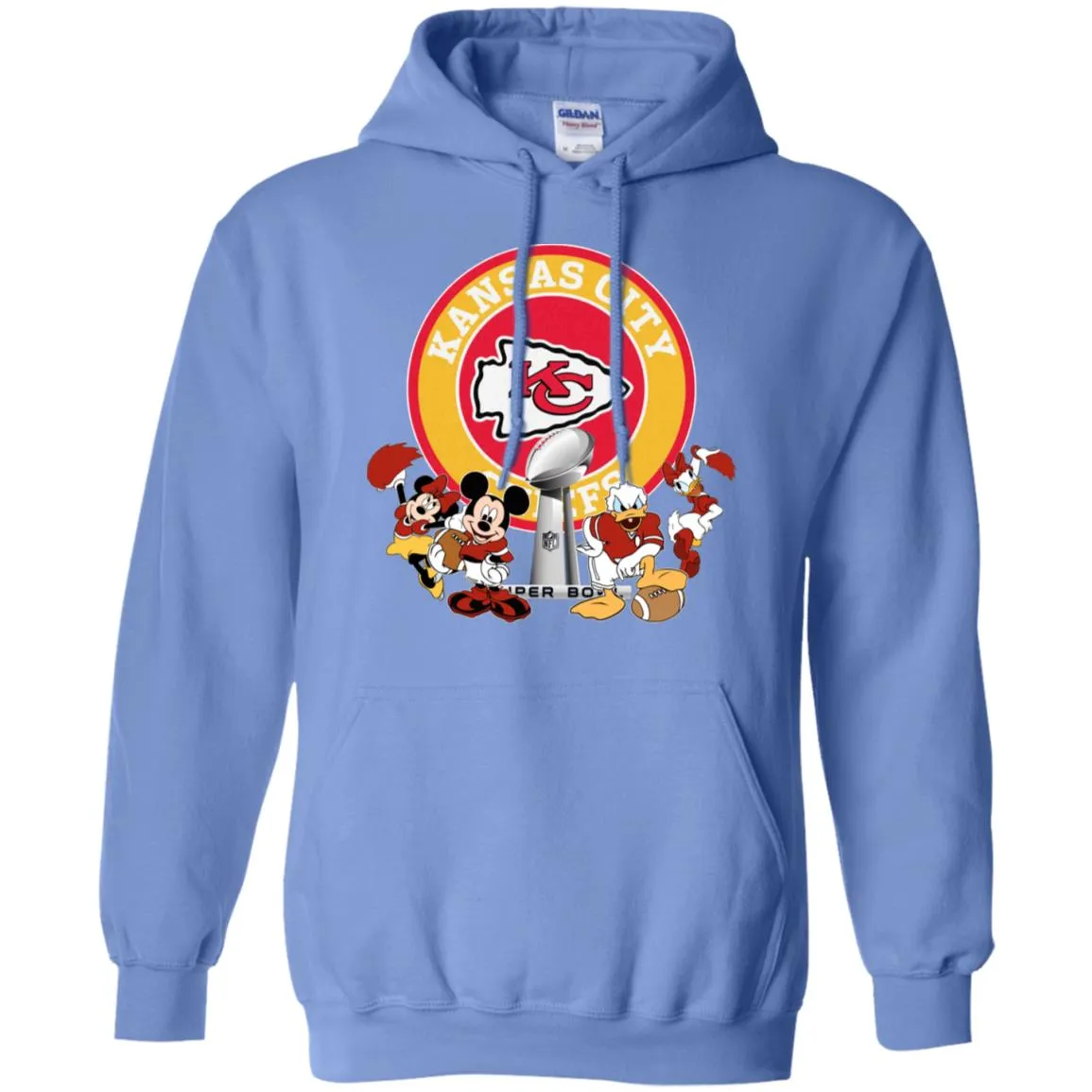 Nfl – Kansas City Chiefs Super Bowl 2019 Mickey Mouse Minnie Mouse Donald Duck Daisy Duck Football Pullover Hoodie Sweatshirt