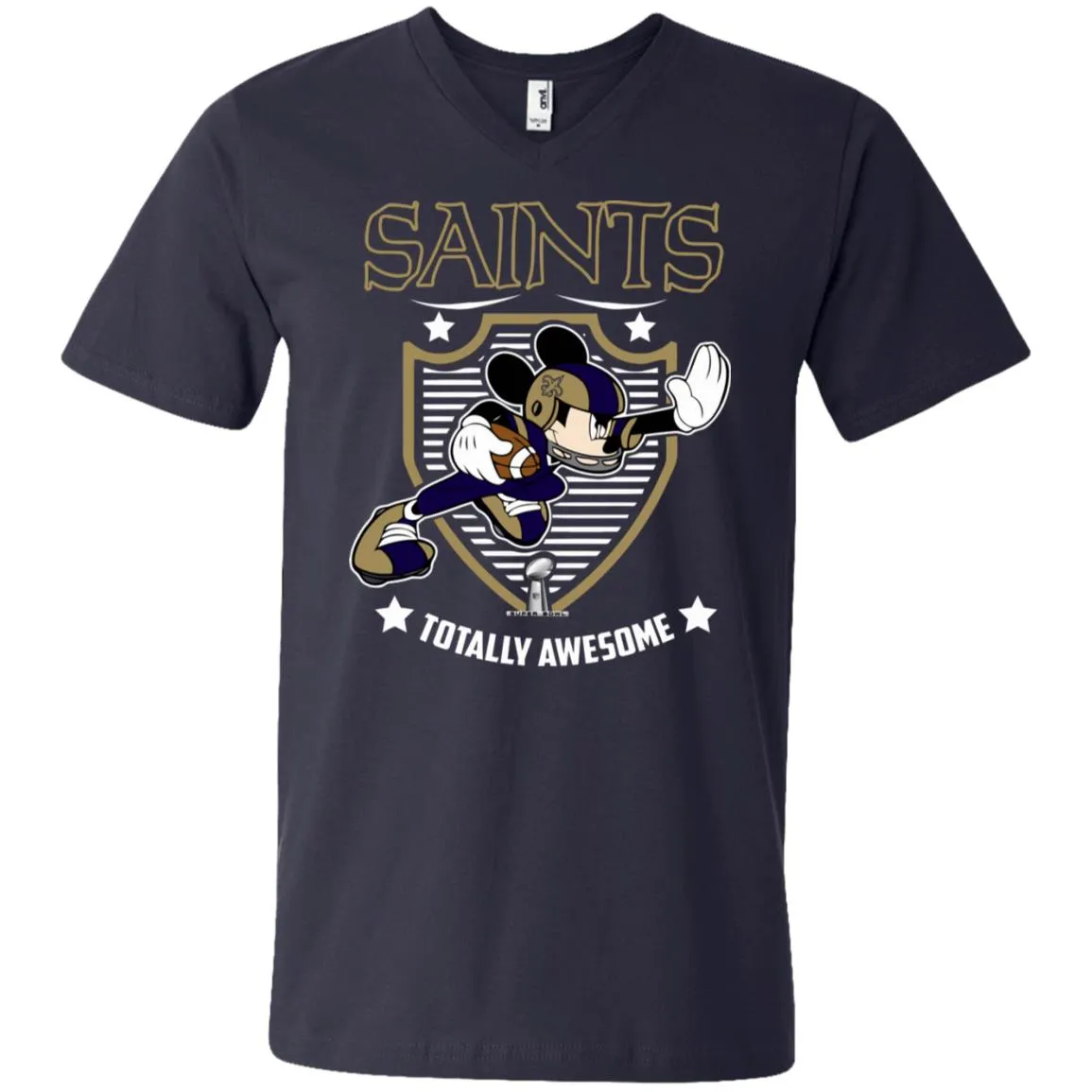 Nfl – New Orleans Saints Totally Awesome Mickey Mouse Super Bowl 2019 Football Men V-Neck T-Shirt