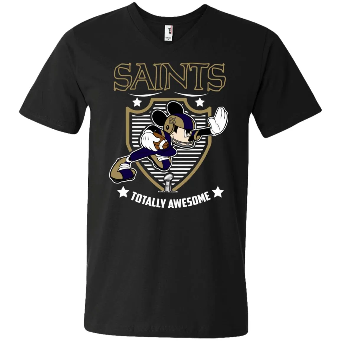 Nfl – New Orleans Saints Totally Awesome Mickey Mouse Super Bowl 2019 Football Men V-Neck T-Shirt