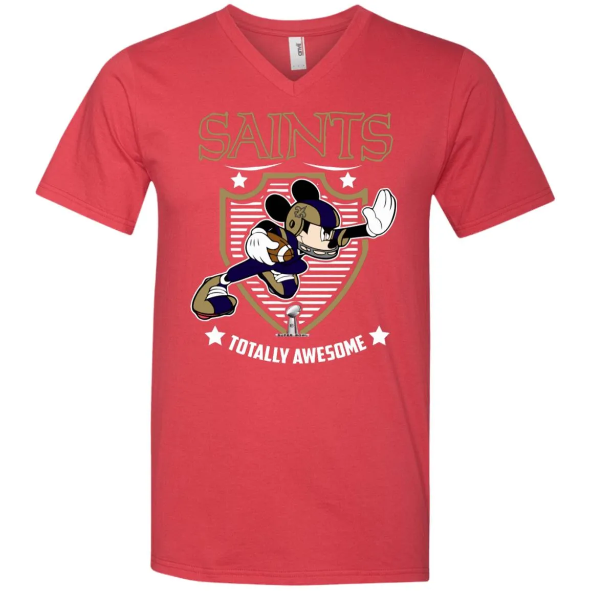 Nfl – New Orleans Saints Totally Awesome Mickey Mouse Super Bowl 2019 Football Men V-Neck T-Shirt