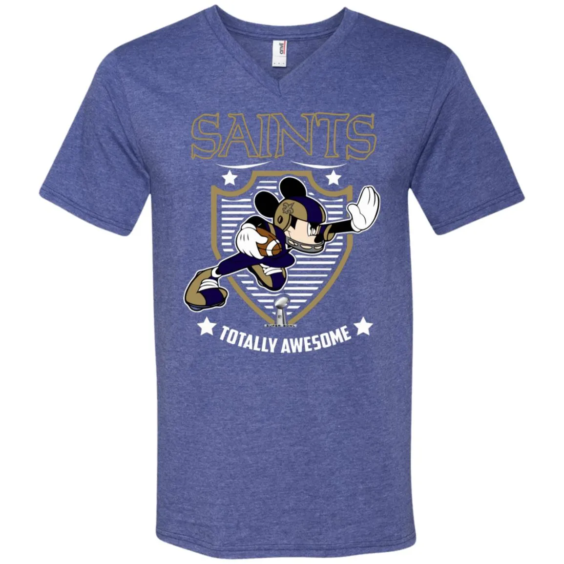 Nfl – New Orleans Saints Totally Awesome Mickey Mouse Super Bowl 2019 Football Men V-Neck T-Shirt