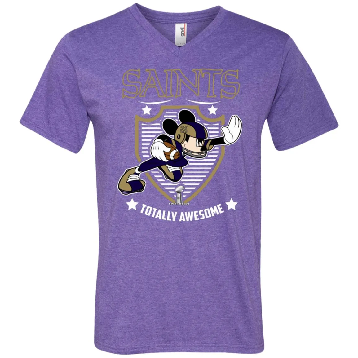 Nfl – New Orleans Saints Totally Awesome Mickey Mouse Super Bowl 2019 Football Men V-Neck T-Shirt