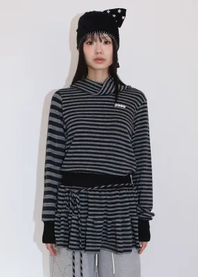 [NOFFICIALNOFFICE] FW 24 WIDE TURTLENECK DRESS TOP BLACK