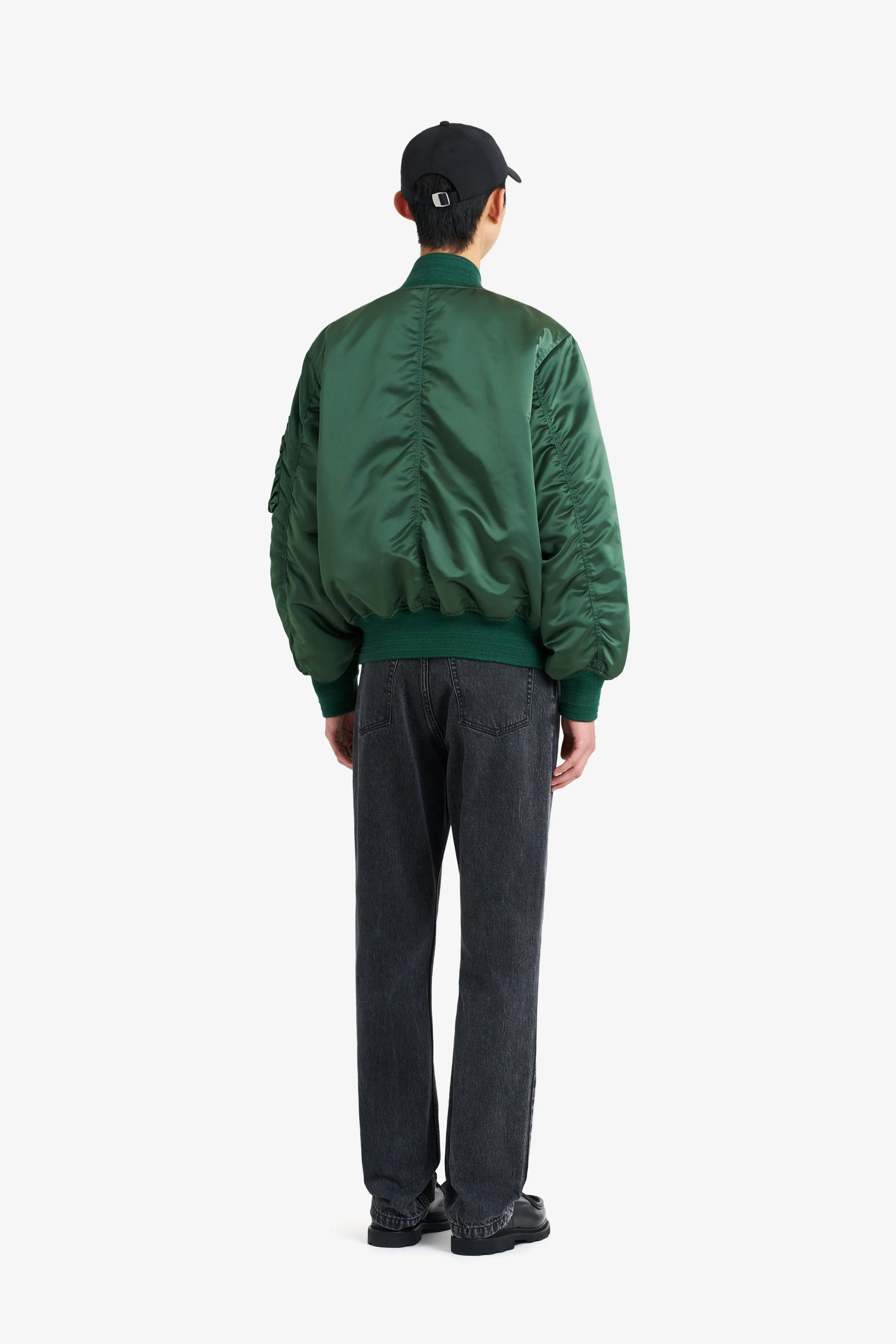 NYLON BOMBER JACKET GREEN