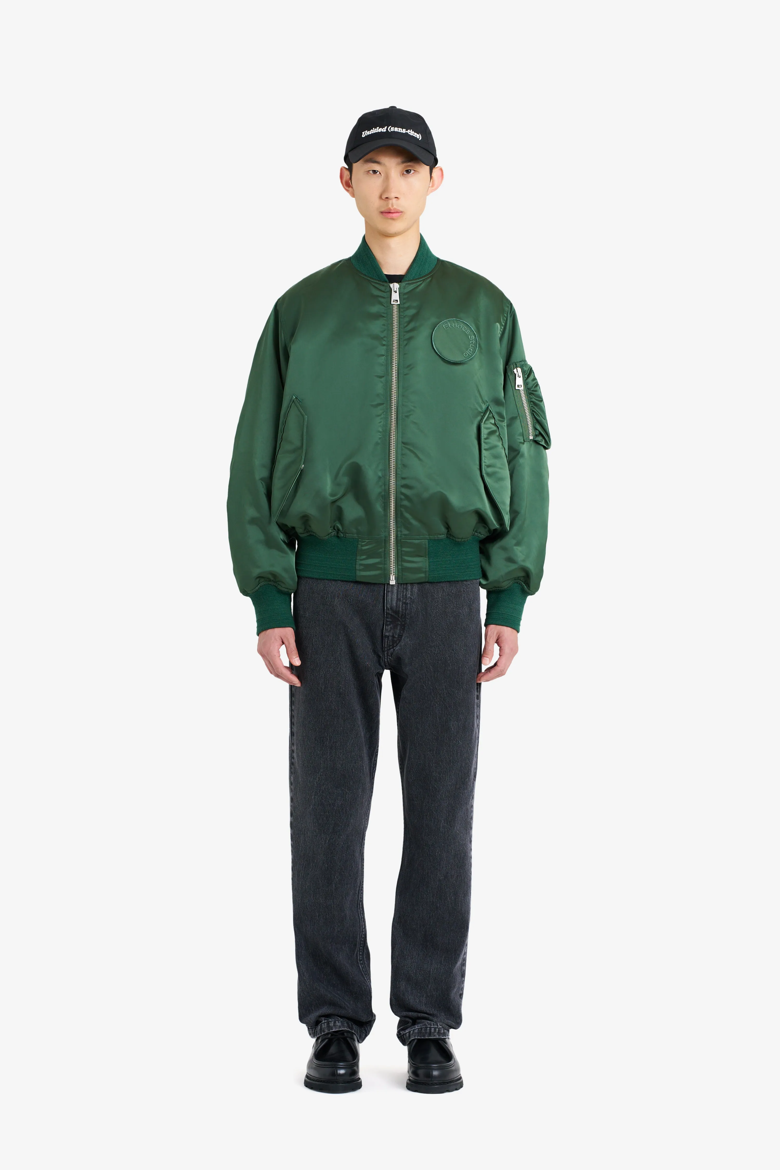 NYLON BOMBER JACKET GREEN