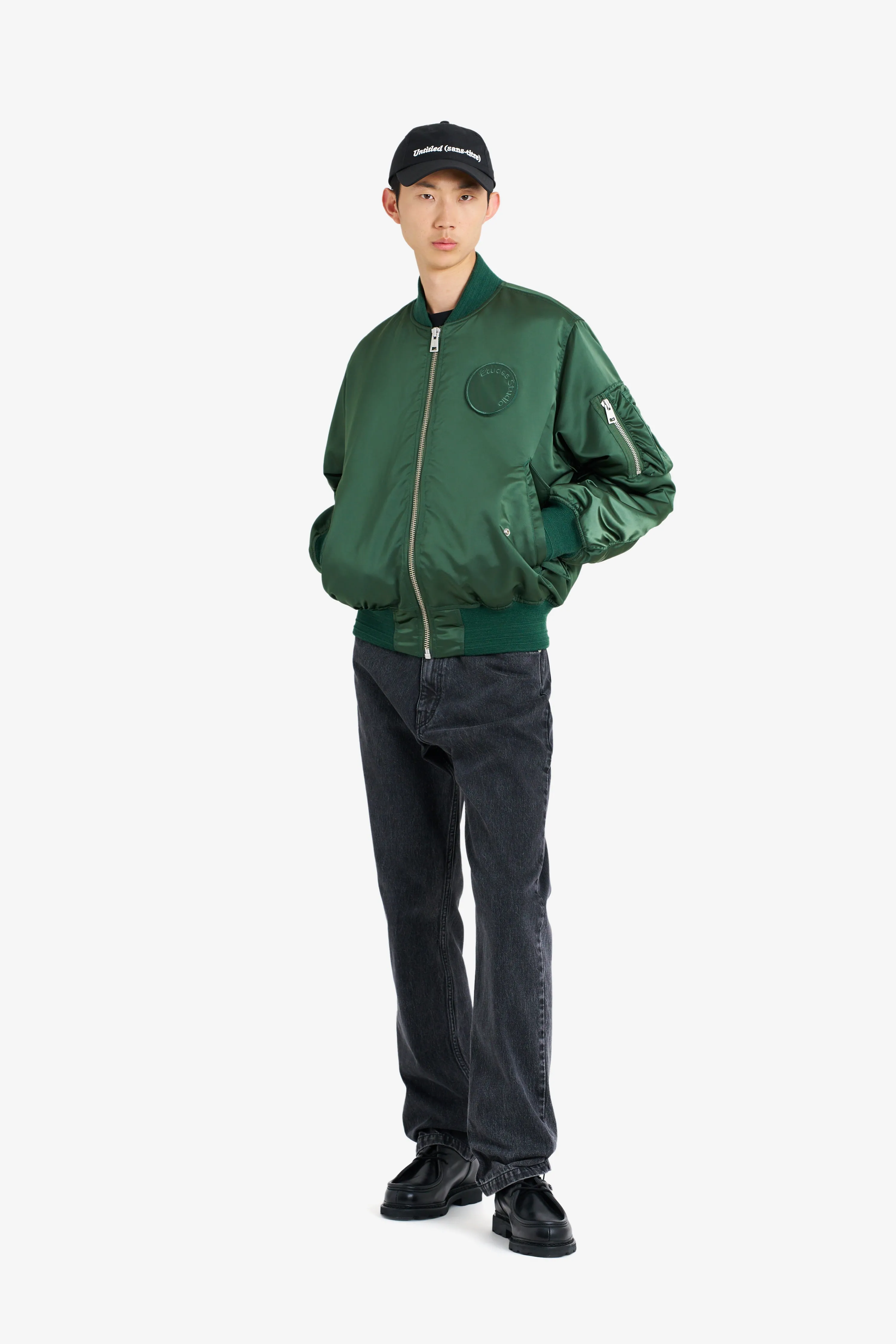 NYLON BOMBER JACKET GREEN