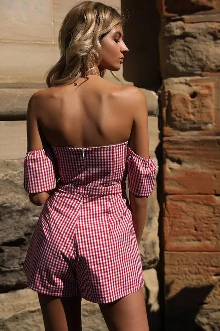 Off Shoulder High Waist Jumpsuit Rompers