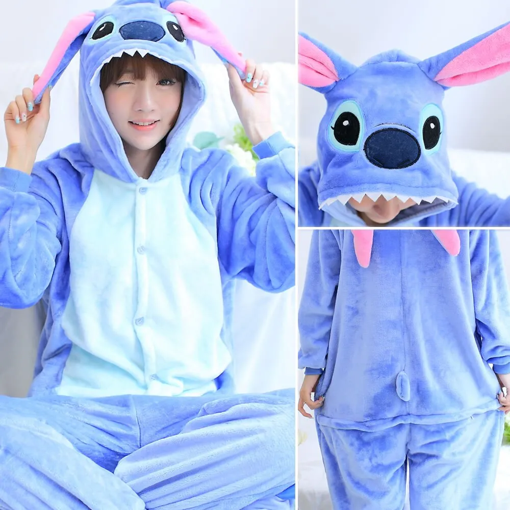 Onesie For Adults Kids Pyjamas Women Pajamas Animal Cosplay One Piece Sleepwear Child Boys Girls Jumpsuit Stitch Cartoon Onesie