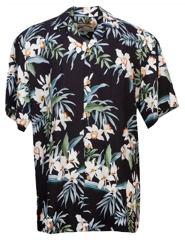 Orchid Ginger Mens Shirt in Black