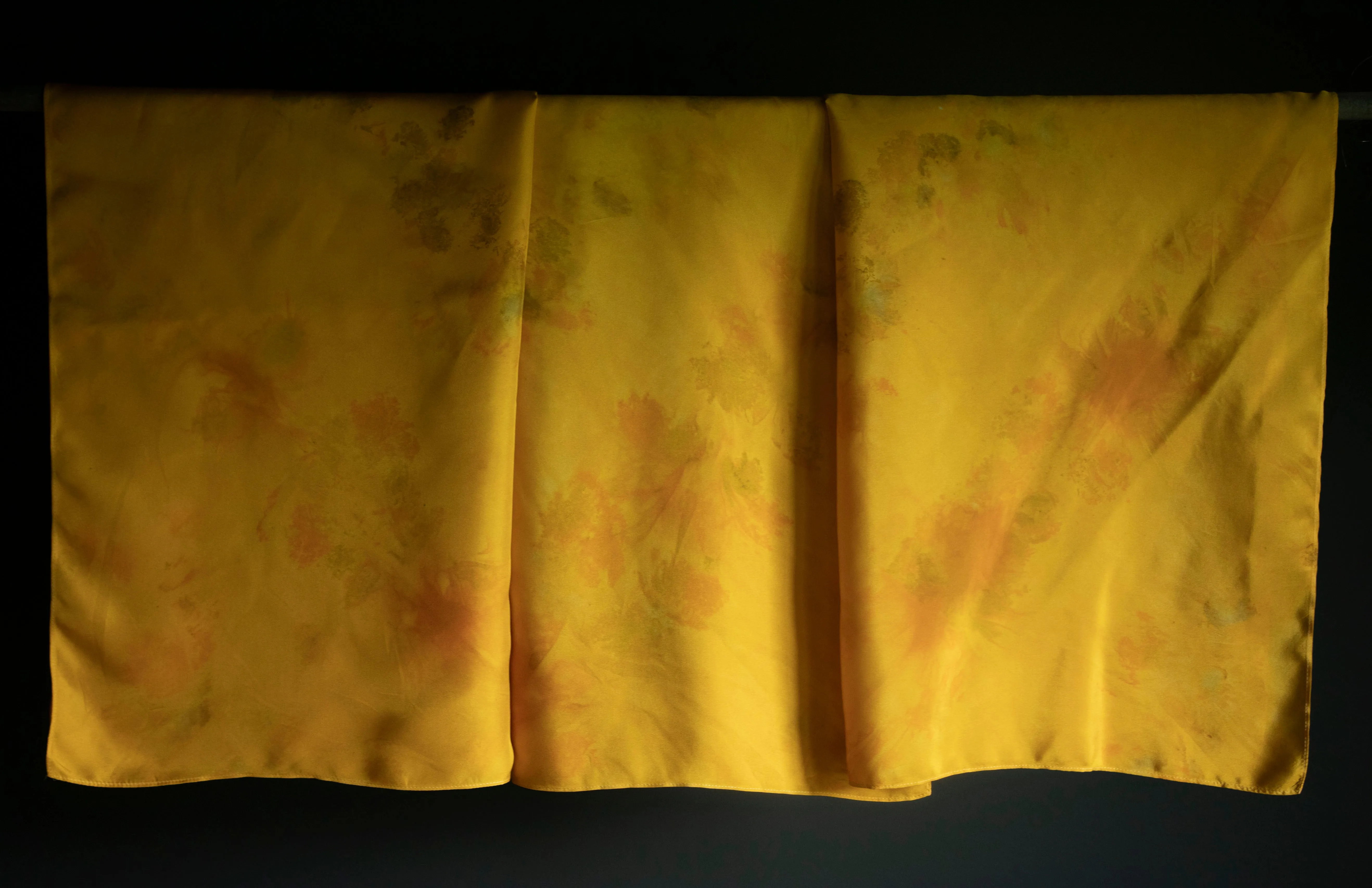 Original Marigold Dyed | VIBRANT MARIGOLD  | 100% Silk Twill Scarf 26 x 26"