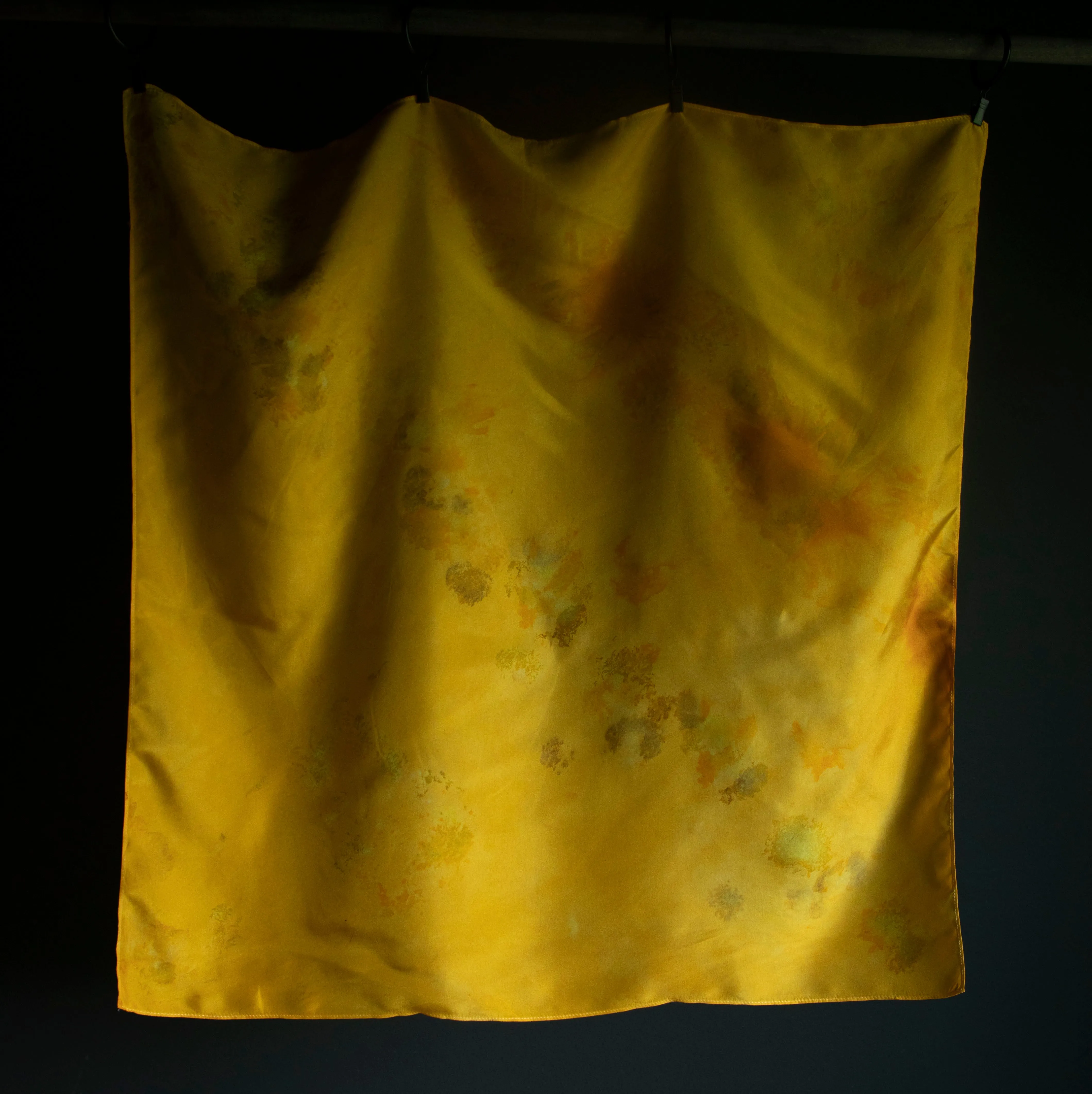 Original Marigold Dyed | VIBRANT MARIGOLD  | 100% Silk Twill Scarf 26 x 26"