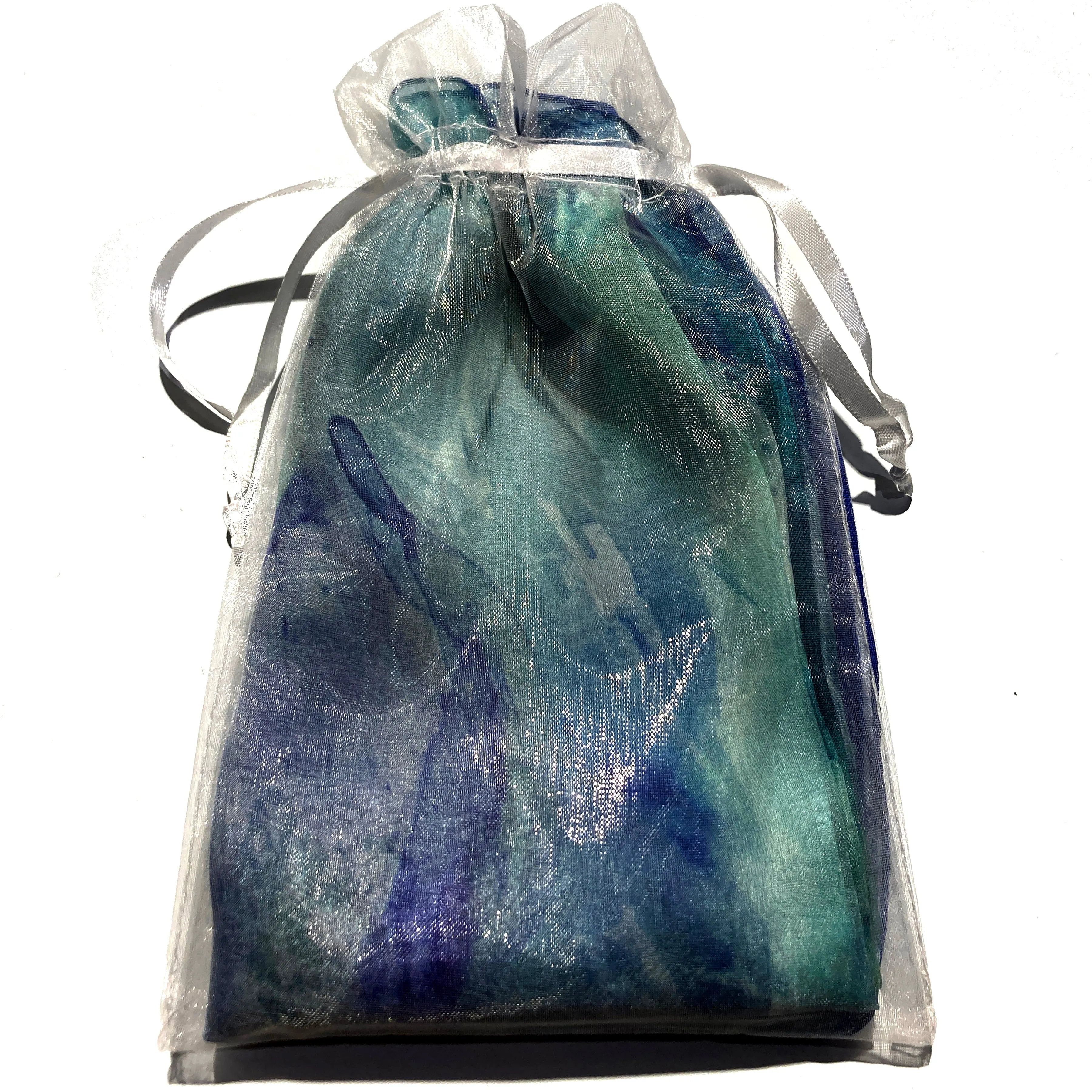 Oversized Clear Blue Silk Chiffon Scarf