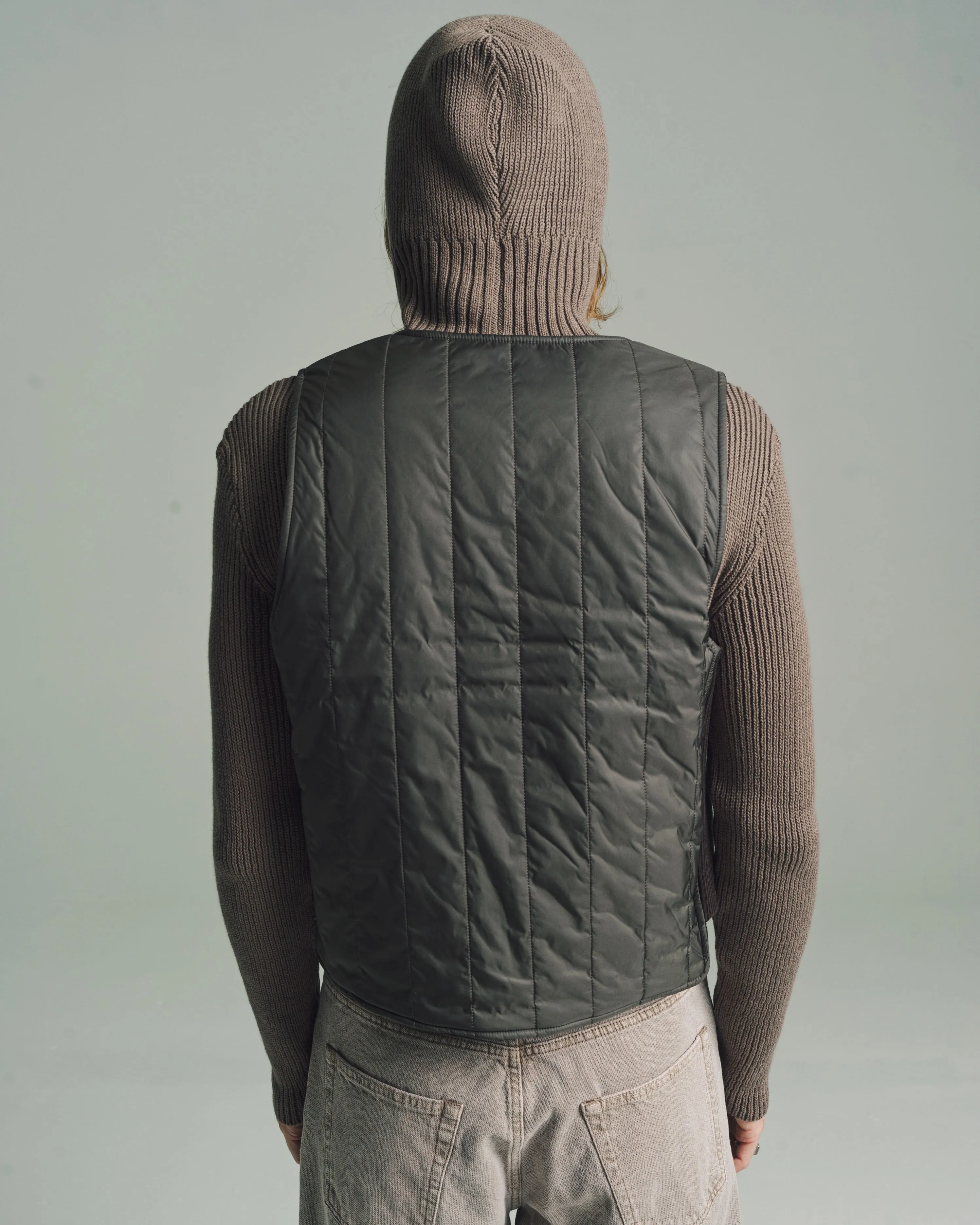 Oxidized Grey Aero Nylon Quilt Liner Vest