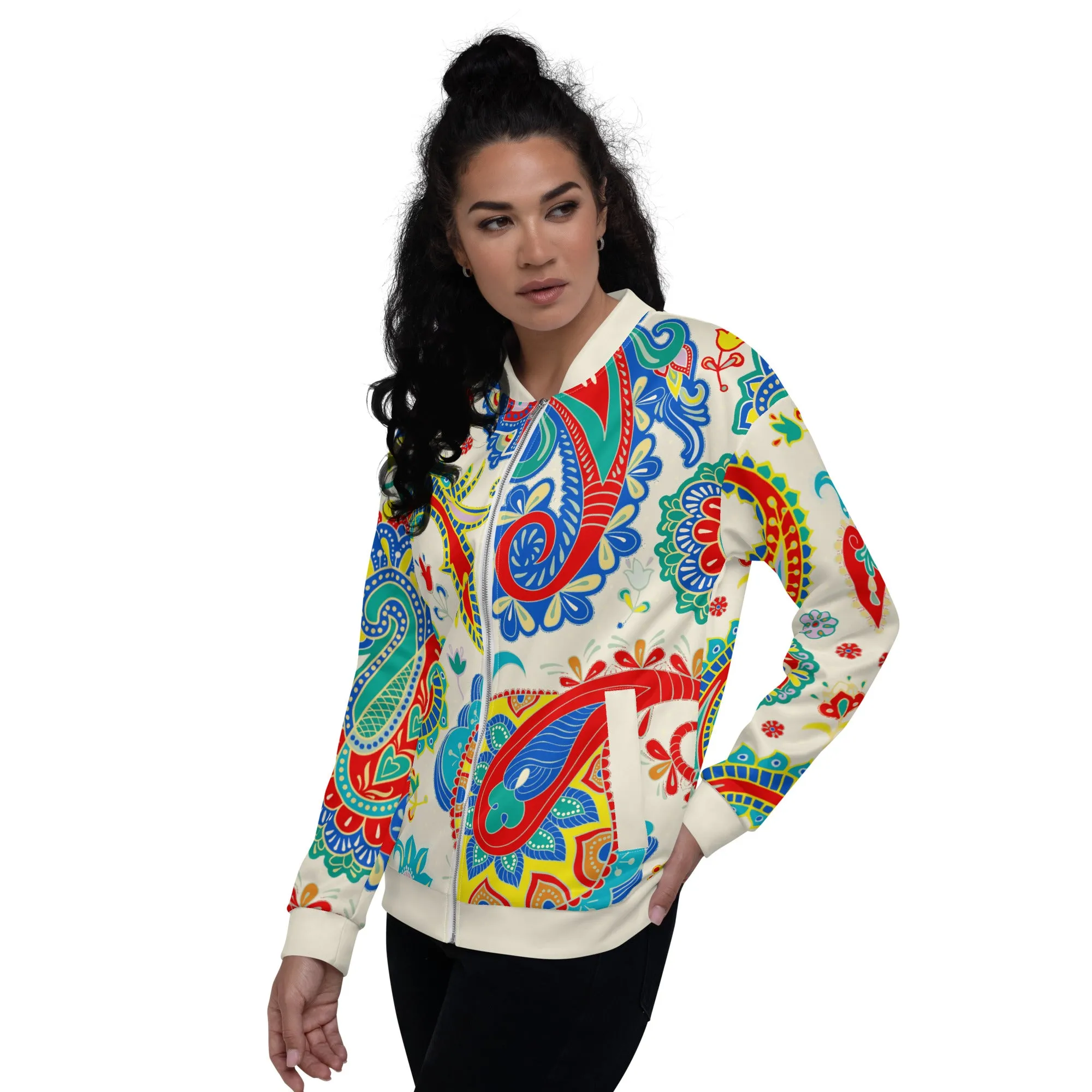 Paisley Princess Unisex Bomber Jacket