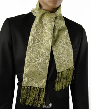 Piquant Green Paisley Men's Tuxedo Scarf