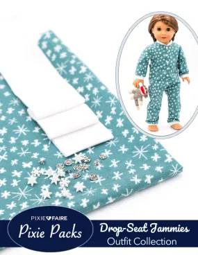 Pixie Packs Drop-Seat Jammies Teal Outfit Collection