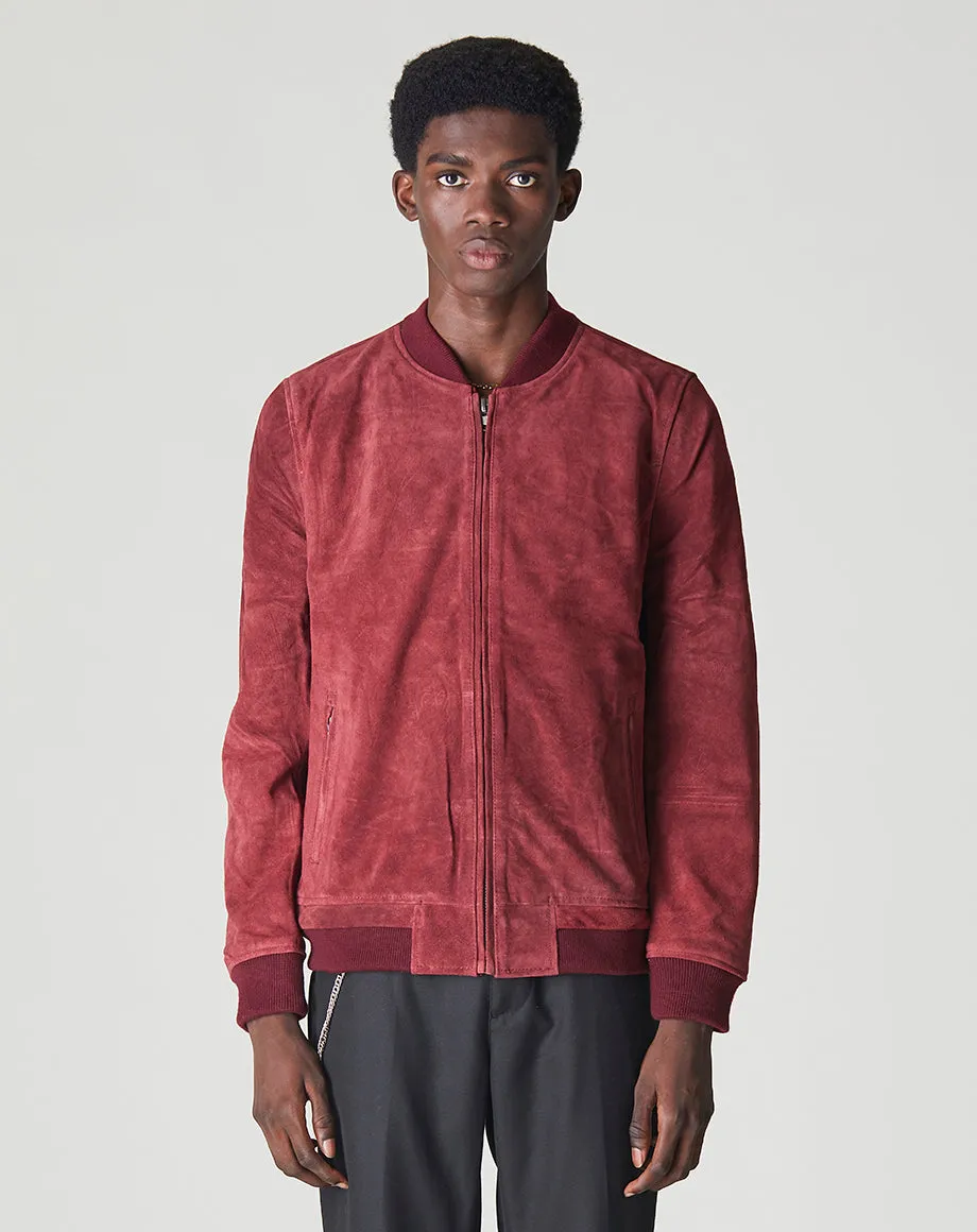 PLATO SUEDE BOMBER MENS JACKET | PORT