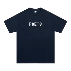 POETS OG FLOCKED T SHIRT NAVY