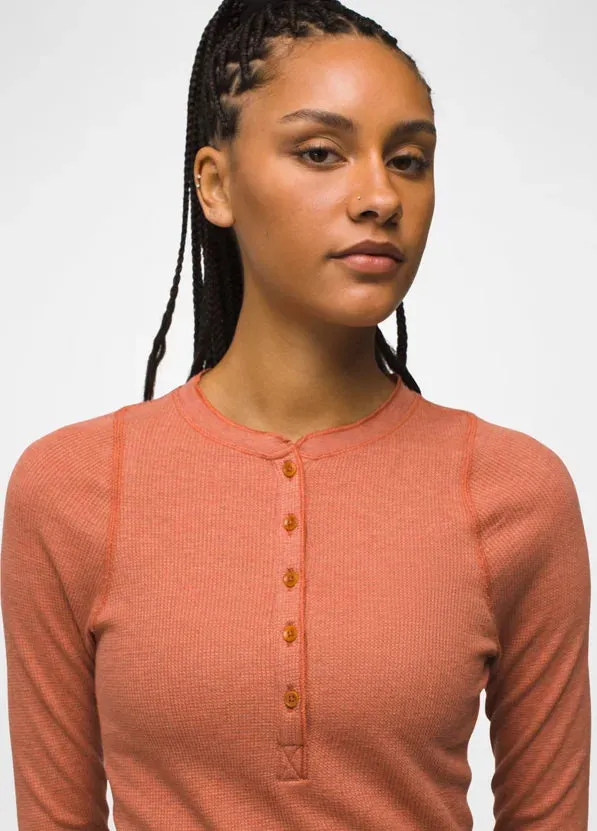 Prana Women's Touchstone Henley Top Terracotta