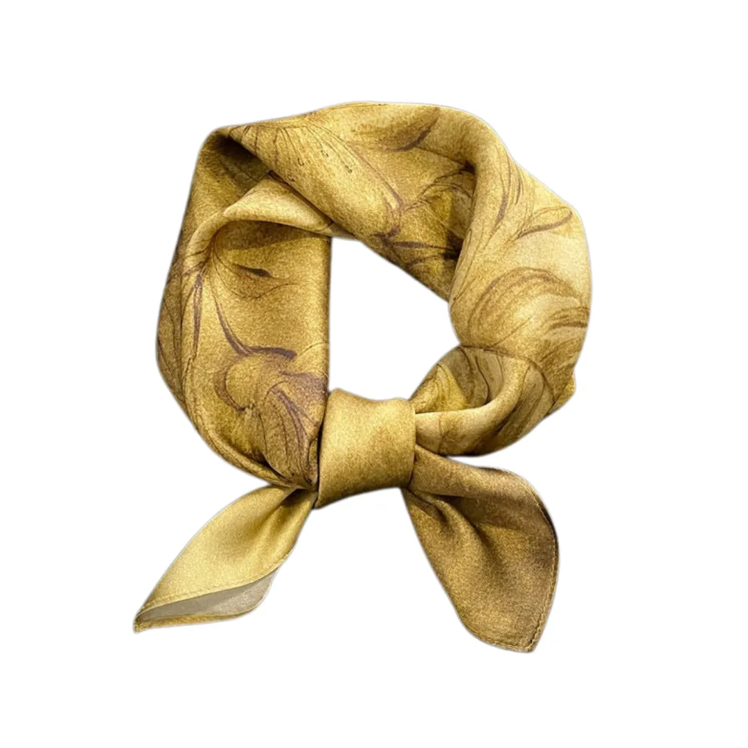 Pre Order:  Floral Silk Small Square Scarf