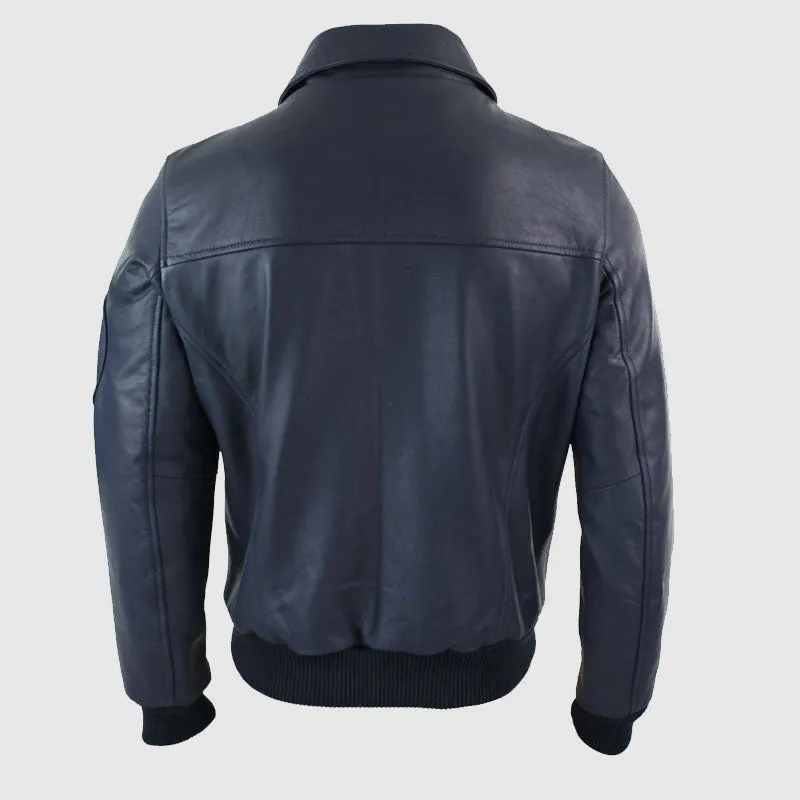 Premium Quality Mens Genuine Real Leather Harrington Bomber MA1 Classic Pilot Mod Jacket